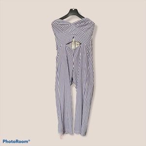 striped pattern jumpsuit